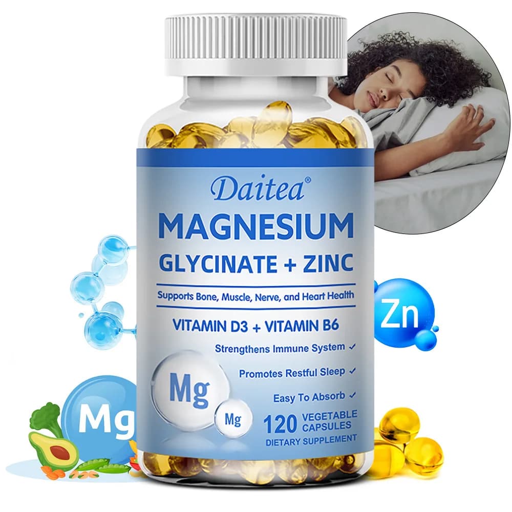 Magnesium and Zinco Capsules - Magnesium Supplement Glicinato to Support the Health of Muscles, Nervi, Articulations and Heart