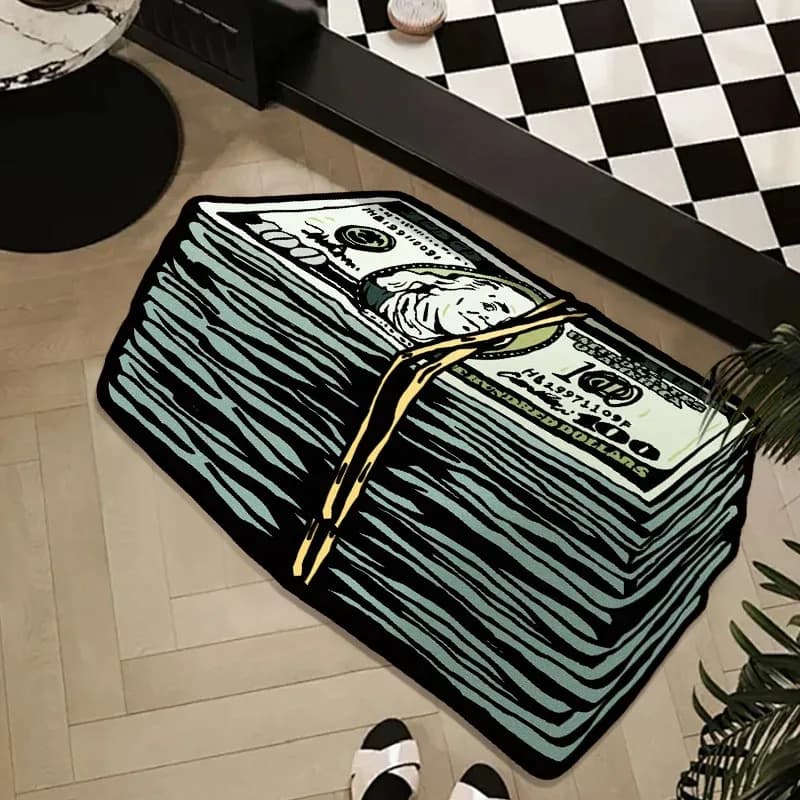 VIKAMA Trendy Dollar Series Tappetino isolante, caldo e antiscivolo per ingresso, corridoio, tappetino da comodino per la decorazione della casa e della camera da letto