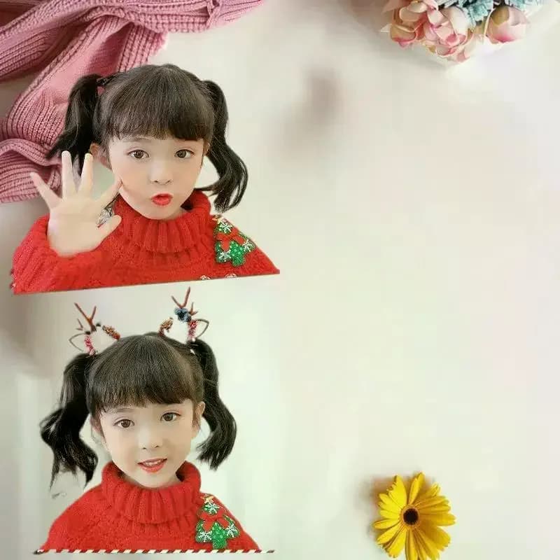 2 pezzi di corna di Natale fermagli per capelli pendenti ornamenti di Natale decorazioni di buon Natale per ragazza accessori per capelli di renna felice anno nuovo