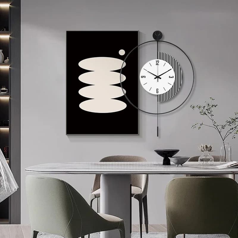 Orologio da Parete Classico ed Estetico, Rotondo in Stile Coreano per Cucina e Camere da Letto, Decorazione d'Interni