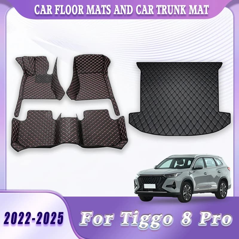 Tappetini Auto Per Tutte Le Stagioni e Tappeto Bagagliaio Per Chery Tiggo 8 Pro 2025 2024 2023 2022 Pro Super Hybrid Su Misura Impermeabili