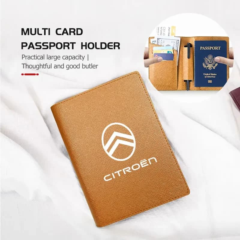 Tourist Passport Protection Document Wallet ID Bank Card Holder For Citroen Jumper Celysee Cactus Picasso Aircross Saxo Grand