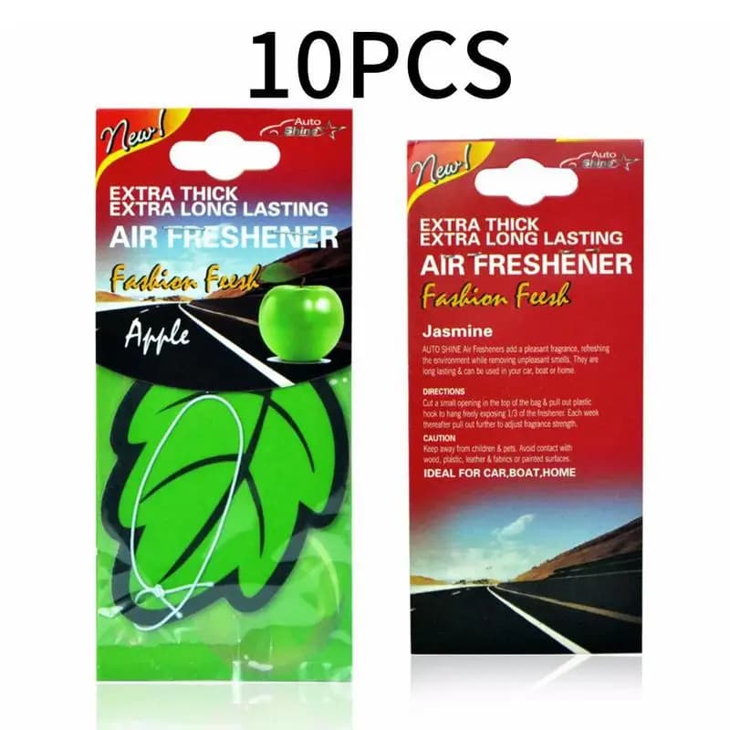 Pendenti con profumo per auto 10 pezzi Veicolo Cartoon Lascia un pezzo di profumo solido Deodorante per auto Fetta Aroma Specchietto retrovisore Ornamento