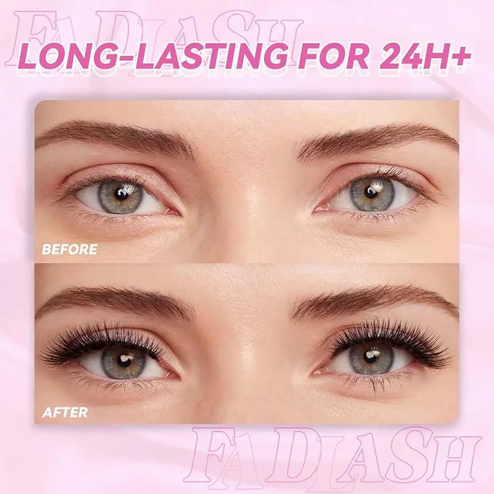 Suction Magnetic Eyelashes with Applicator No Glue Needed Fixed Position Magnetic False Eyelash Set No Removal Natural