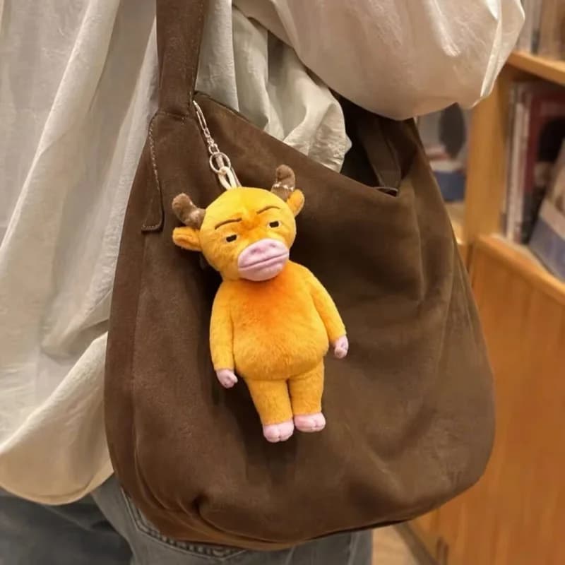 New Niu Lai, Abstract Plush Doll Keychain, Pronunciation, Niu Mama, Backpack Hanging Decoration, Keychain Fun Ornament Toy Gift