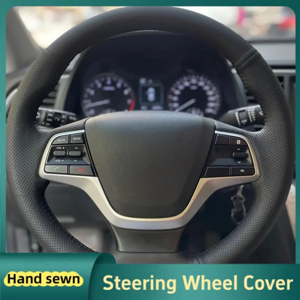 Custom Car Wheel Brake Leather Cover for Hyundai Elantra 4 2016 2017 Solaris 2017 Accent 2018 Auto Accessories