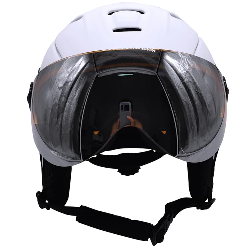 Certificazione LOCLE CE casco da sci occhiali sportivi all'aperto integralmente modellati casco da sci casco da Snowboard Design mezzo coperto