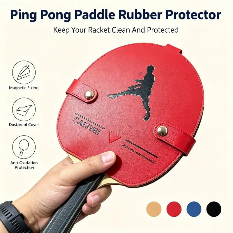 Magnetic Table Tennis Racket Protector Cover Anti-Oxidation Ping Pong Paddle Guard Protective Film Prevents Rubber From Opening