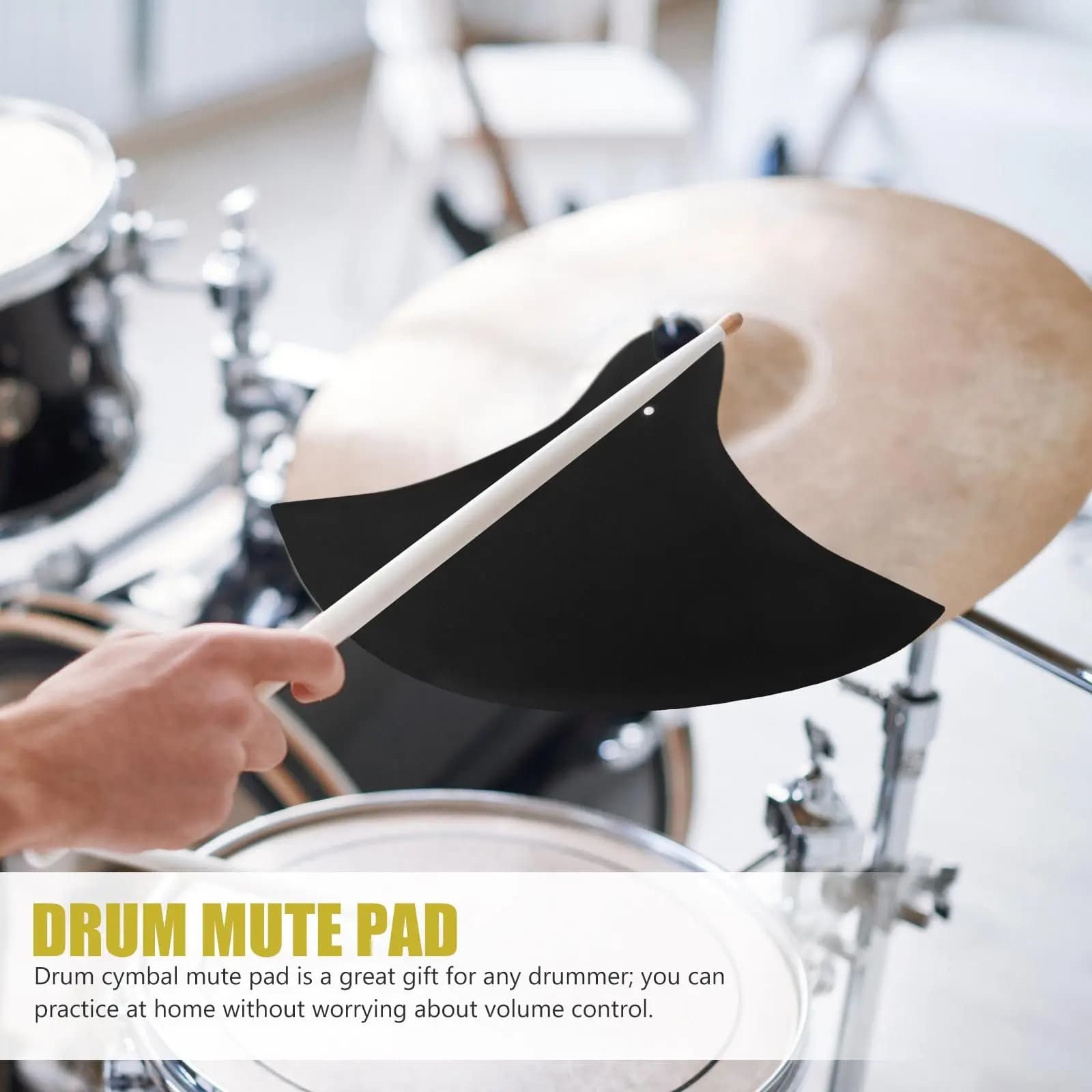 2 Pezzi Cuscinetti Mute per Piatti e Tamburi, Sostitutivi, per Pratica a Basso Volume, Riduzione del Rumore, Silenziatori per Strumenti