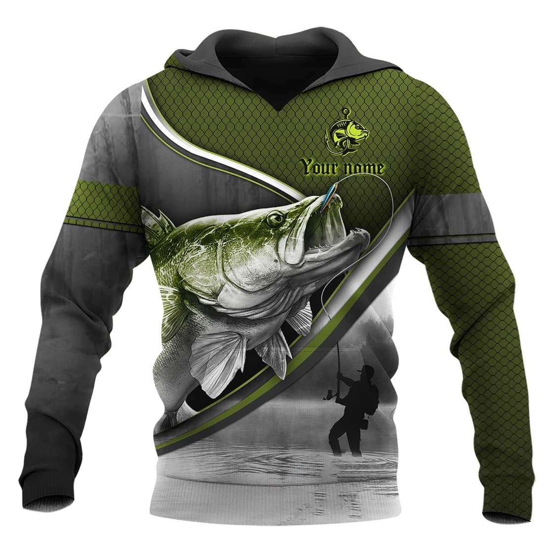Felpa con cappuccio e felpa da uomo stampate in 3D Northern Pike Fishing alla moda Felpe con cappuccio unisex autunnali Abbigliamento sportivo casual