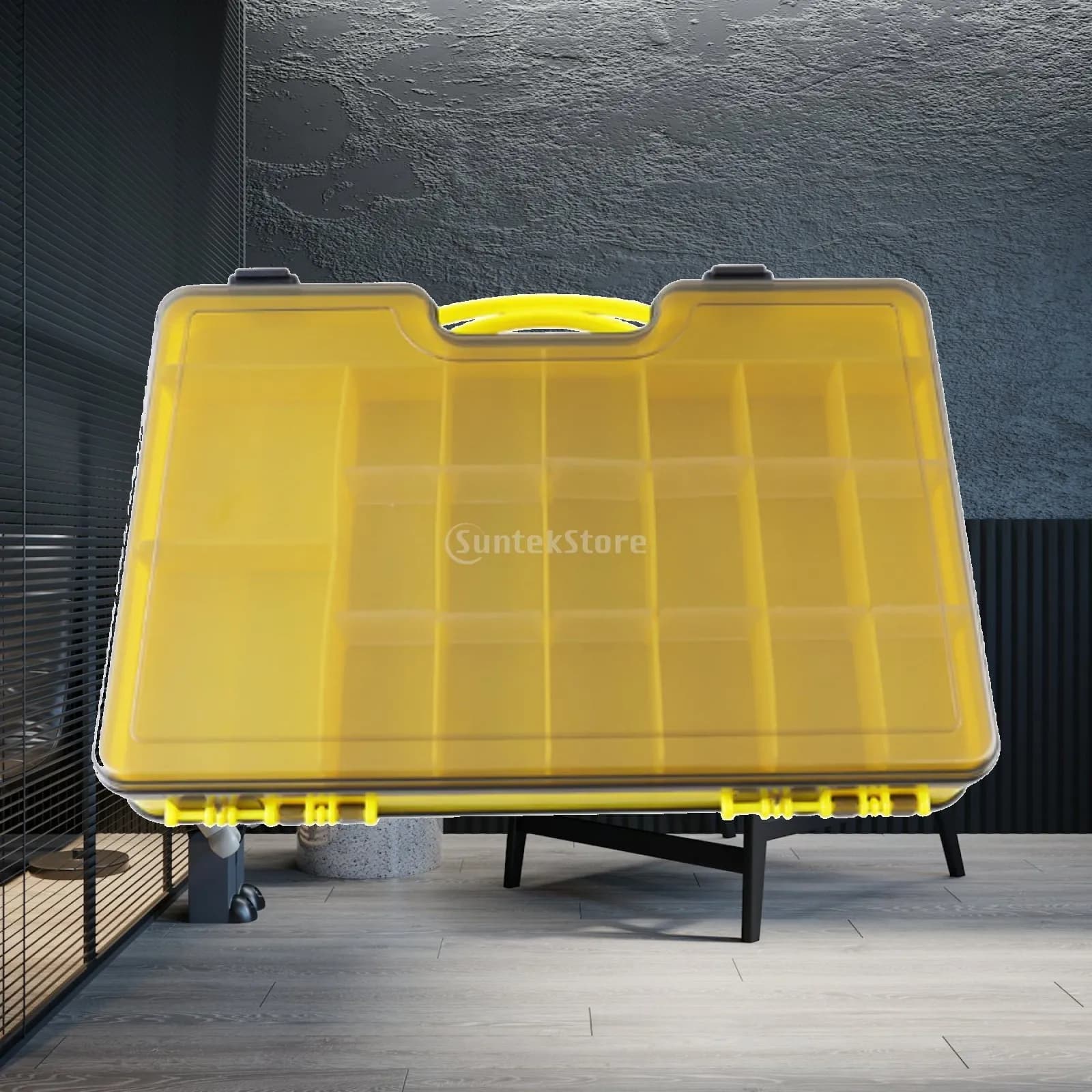 Fishing Storage Box Double Sided Tackle Organizer PP Plastic with Removable Dividers Lure Box for Lake and River