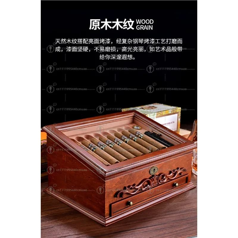 Retro cigar box, cigar moisturizer, cigar cabinet moisturizer for cigars