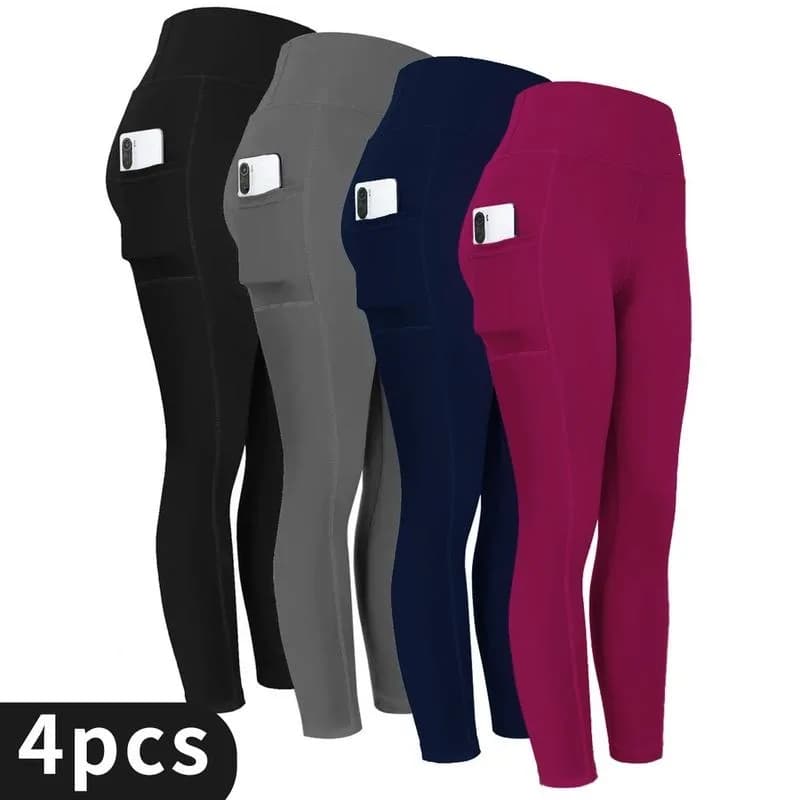 Pantaloni Yoga a Vita Alta da Donna, Leggings a Vita Alta Unisex, Collezione Primavera, Disponibili Online e Offline, Altri Materiali