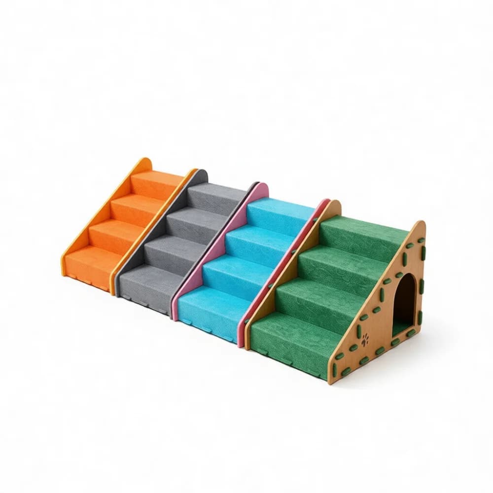 Soft Felt Cat Steps Ladder For Small Dog Climbing Ramp Scratching Mat Bed House Household Furniture Pet Accessory