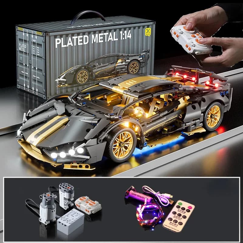 Tecnico Da Corsa Auto Sportiva Modello Building Blocks tecnico adulti 1:14 FAI DA TE Supercar Mattoni Puzzle Giocattoli Per Bambini Regalo Per Adulti (1280 + granuli)