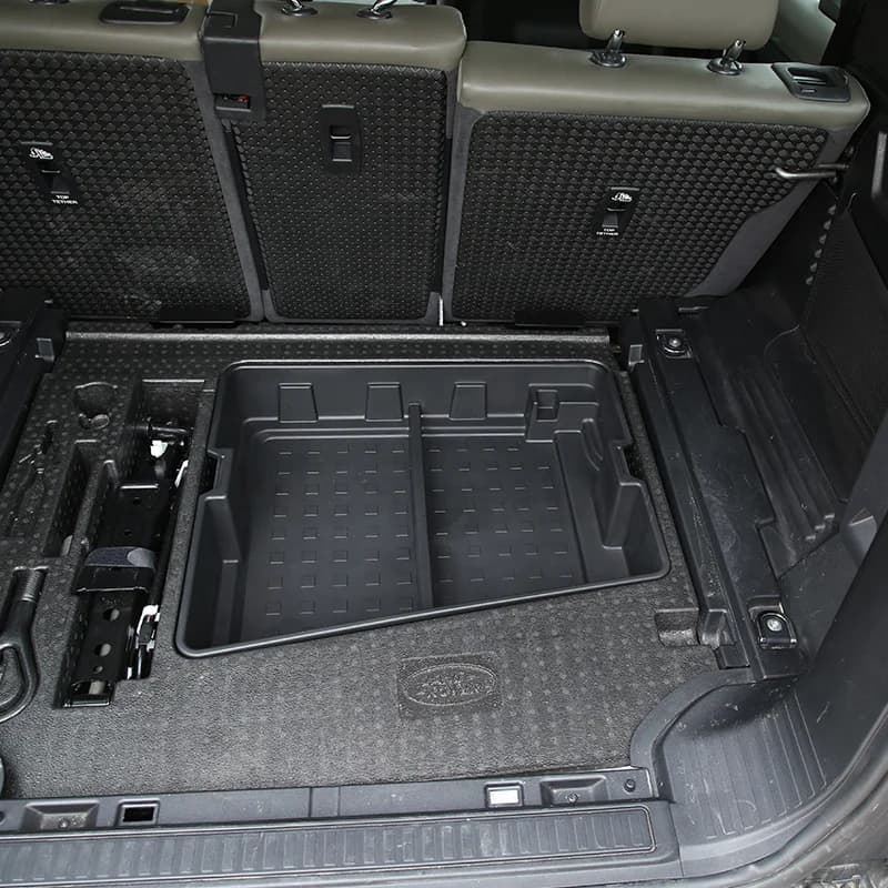 Per Land Rover Defender 110 2020-2024 Scatola Organizer per Bagagliaio in ABS Nero, Contenitore per Organizzazione e Decorazione, Accessori per Auto