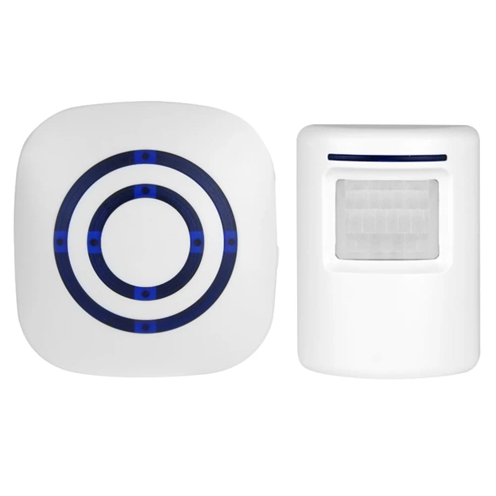 Campanello Wireless con Spina EU/US 110-240V, Allarme per Porta d'Ingresso con 38 Suonerie, Campanello per Cancello e Visitatori con Ricevitore e Trasmettitore