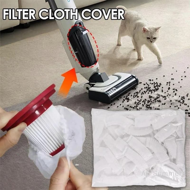 Manicotto protettivo del filtro della cartuccia del filtro dell'aspirapolvere usa e getta da 100 pezzi per il filtro non tessuto lavabile per uso domestico tenuto in mano