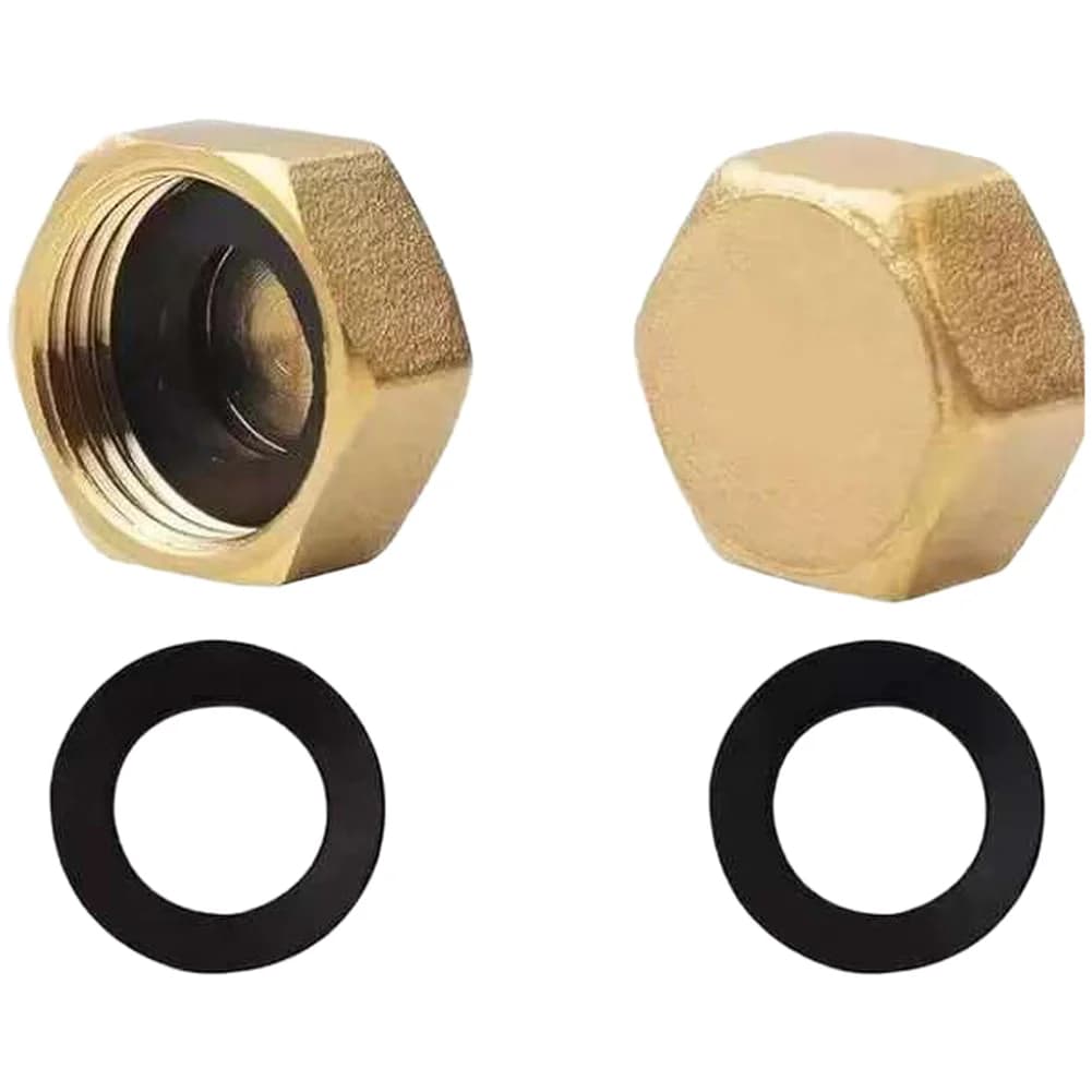 1/2 Inch Copper Plumbing Closure Threaded for Garden Hose Water Faucet Fittings Female Thread Compatible Brass