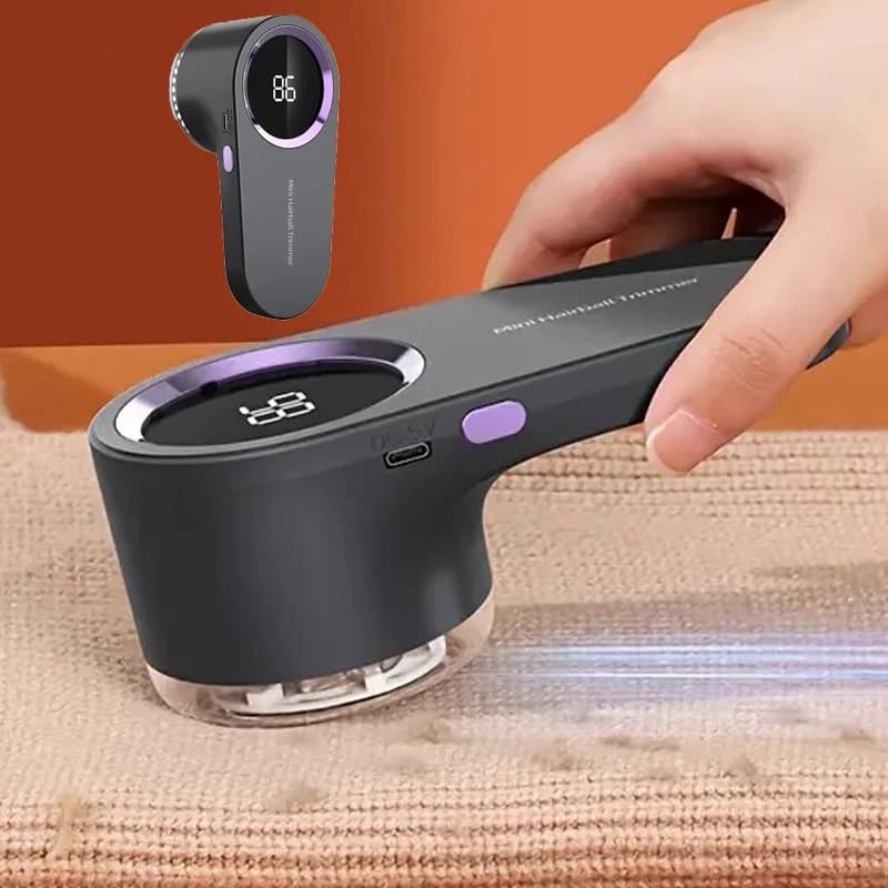 Sfera per depilazione ricaricabile tramite USB: depilatore portatile per abbigliamento con display digitale, tagliacapelli per indumenti e calzini