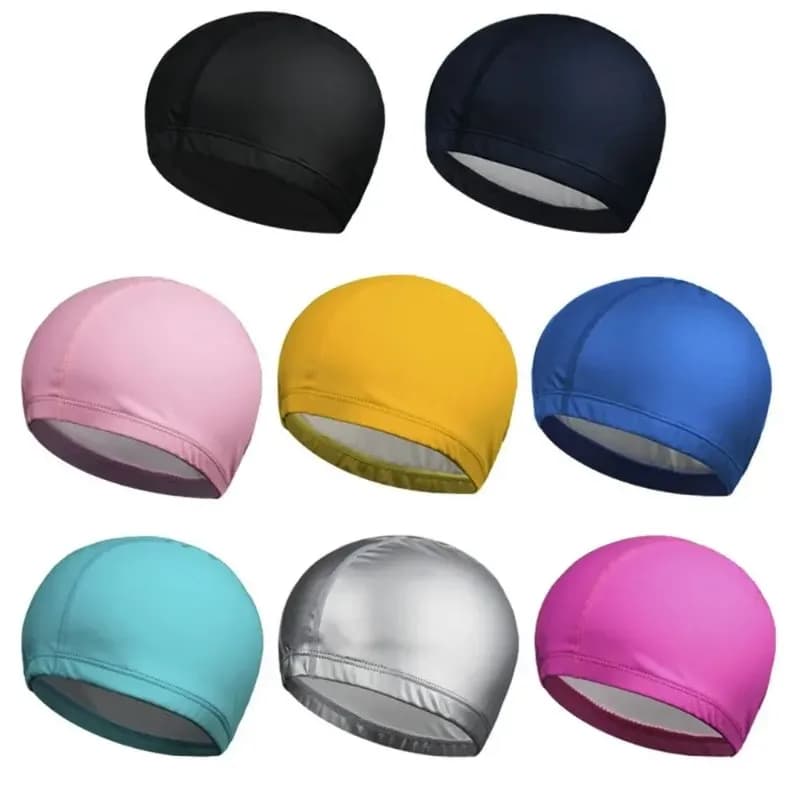 PU Fabric Swimwear for Men and Women, Waterproof, Protects Eyelets, For Long Hair, Extra Large Sizes for Adults