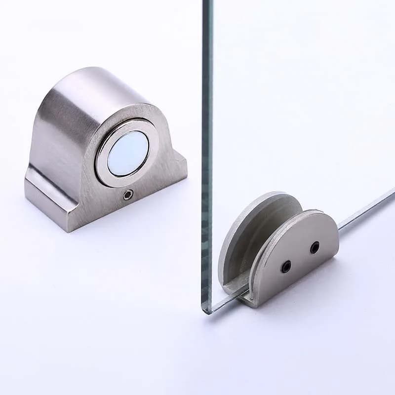 Porta senza aspirazione Aspirazione a pavimento in vetro perforato 10-12mm Fermaporta Touch Office Forte fermaporta magnetico magnetico Dodgers