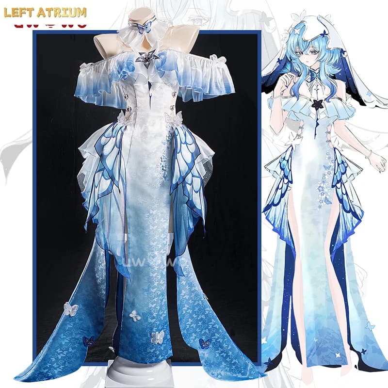 PRE-VENDITA UWOWO Shorekeeper Cosplay Game Wuthering Waves Shorekeeper Fanart Qipao Gown WuWa Shorekeeper Costume Cosplay Halloween