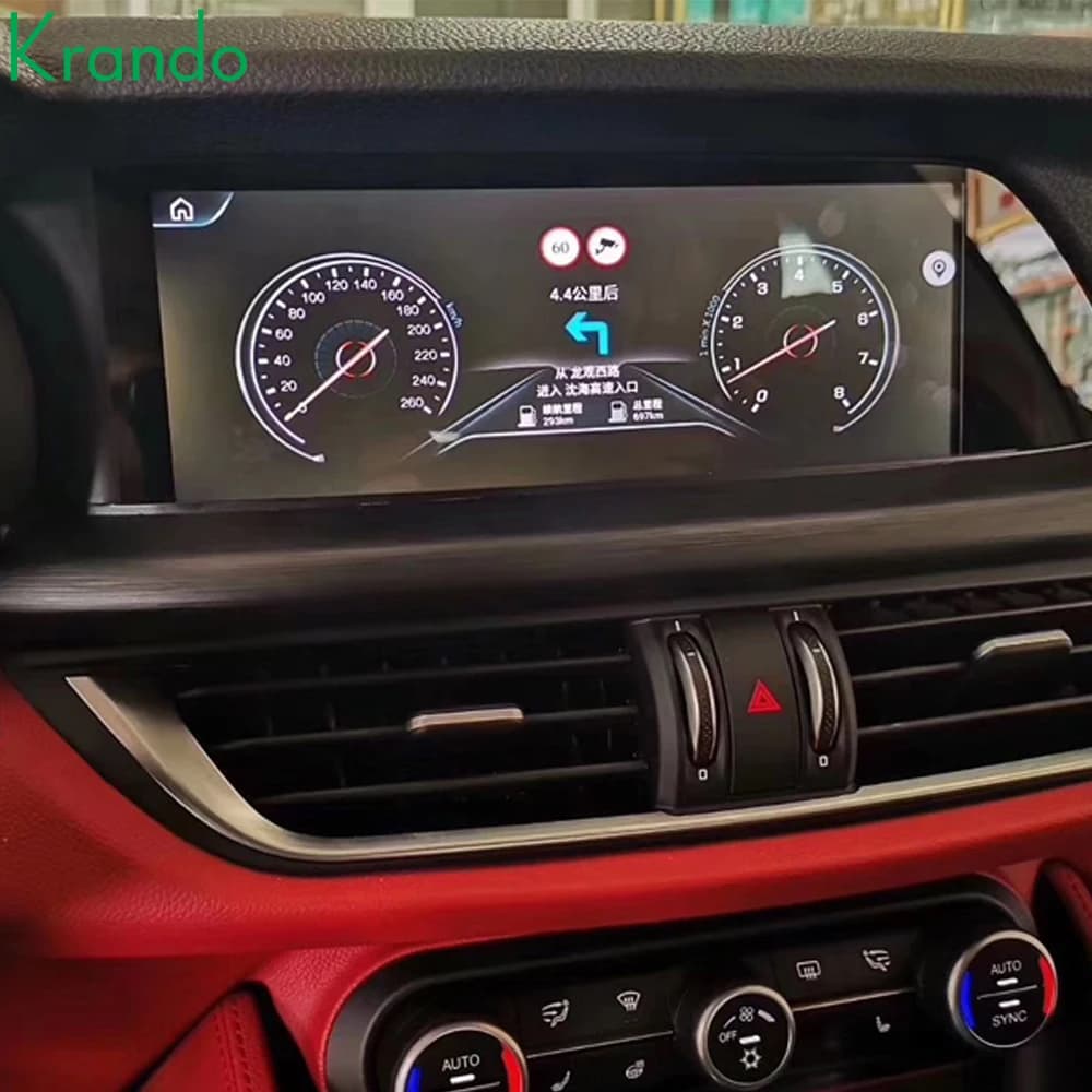 Krando 10.25 "Android GPS car navigation for Alfa Romeo Stelvio 2016 - 2024 Wireless Carplay 4G Wifi DSP