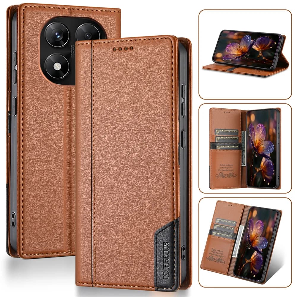 Luxury Flip Leather RFID Wallet Phone Case for XIAOMI Redmi Note 10 11 12 13 14 Pro Plus 12S 11A 13C 14C 4G 5G Magnetic Cover