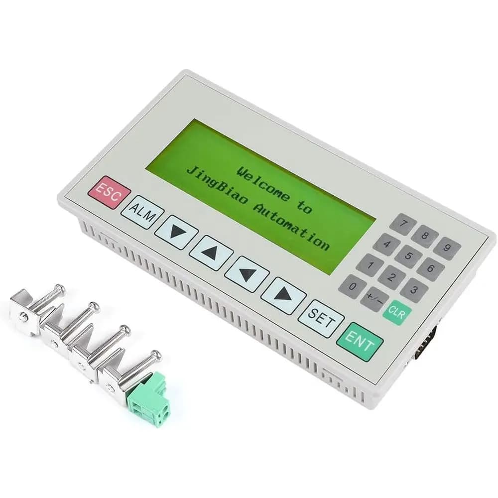 Display di testo Jectse OP320-A, interfaccia uomo-macchina compatta con LCD da 3,7 pollici, HMI con supporto S485/RS232, controller intelligente con comunicazione.