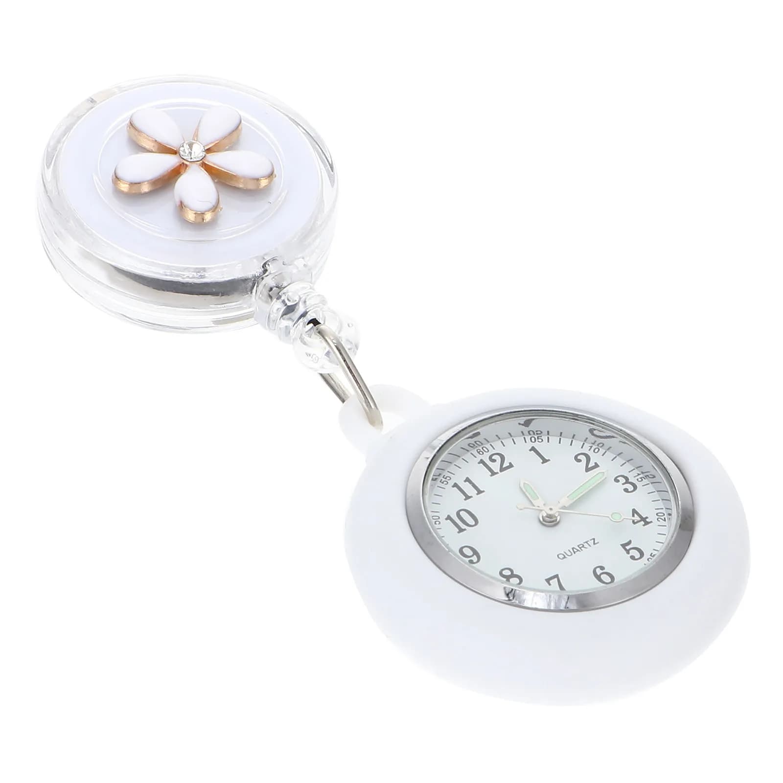 Orologio da Tasca Portatile da Appendere per Infermiere, Donne, Studenti, Scuola, Ufficio, Banca - Quadrante Chiaro, Sospensione Robusta, Facile Lettura dell'Ora