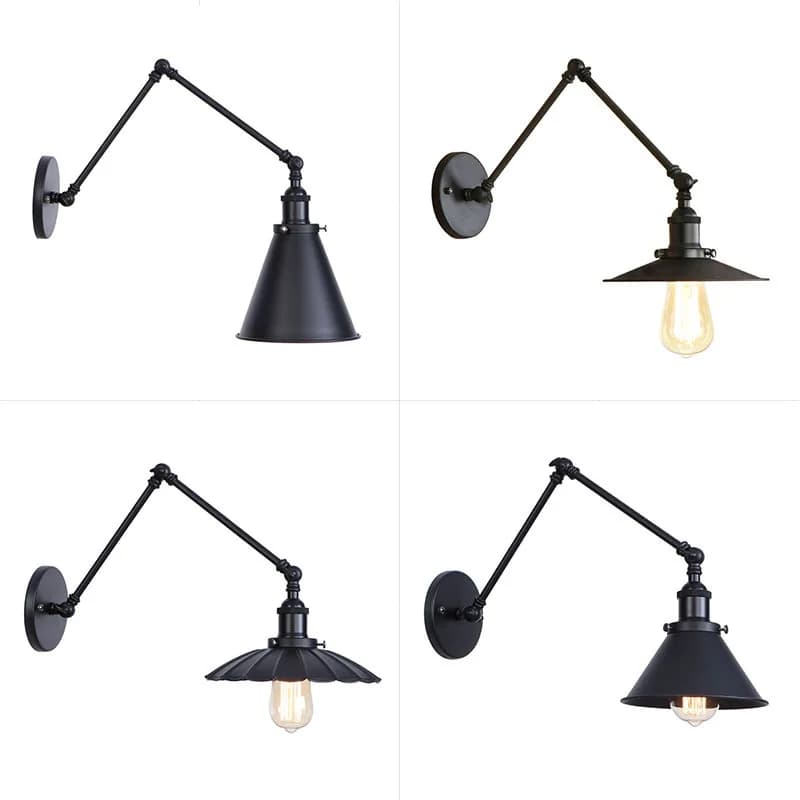 Ristorante minimalista nordico Caffetteria Scale Balcone Corridoio Lampada in ferro Lampada da parete decorativa industriale retrò americana