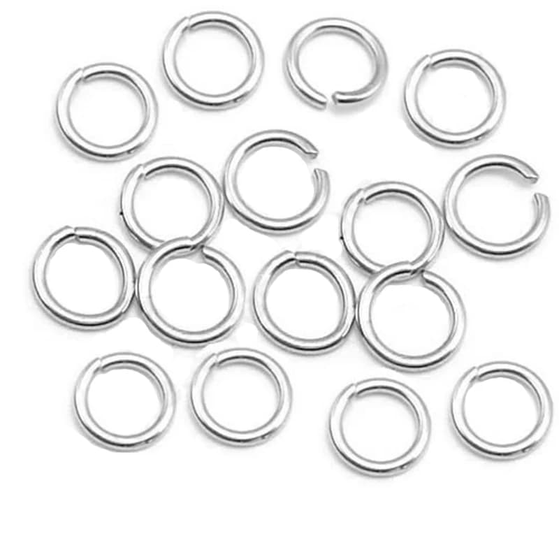 100 pz/lotto 3 4 5 6 7 8 9mm Anelli di Salto 925 Anelli Divisi Connettori Per Gioielli Fai Da Te Trovare Fare Accessori Forniture All'ingrosso
