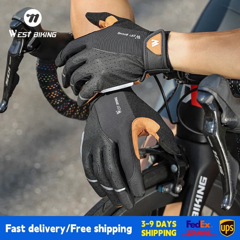 WEST BIKING Cycling Gloves, Sports Gloves for Bicycle, Men and Women, Autumn Spring, Gym, Moto, Camping, Hiking