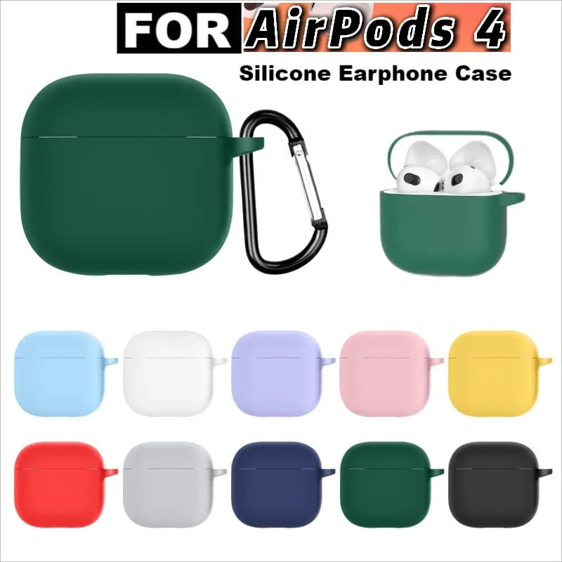 Silicone earphone case for Apple Airpods 4 Bluetooth headphone case for Airpods4 Apple headphone cover accessories
