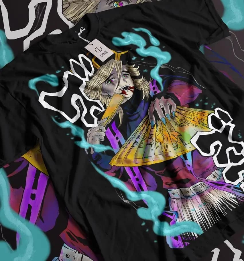 Maglietta Doma Kimetsu no Yaiba Demon Slayer Maglietta nera unisex di tutte le taglie