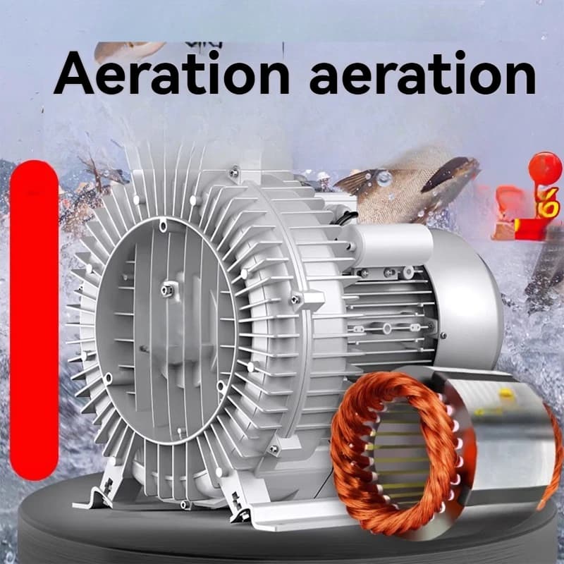 Ventilatore Vortex ad Alta Potenza e Alta Pressione, Potente Soffiatore Industriale, Pompa d'Aria Vortex, Aeratore per Laghetto dei Pesci con Turbina Roots