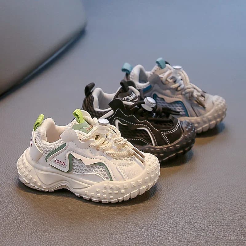 Kids Running Shoes Nice Pull Rope Children's Gymnastics Shoes Breathable 2025 Autumn New Kids Girls Sports Shoes