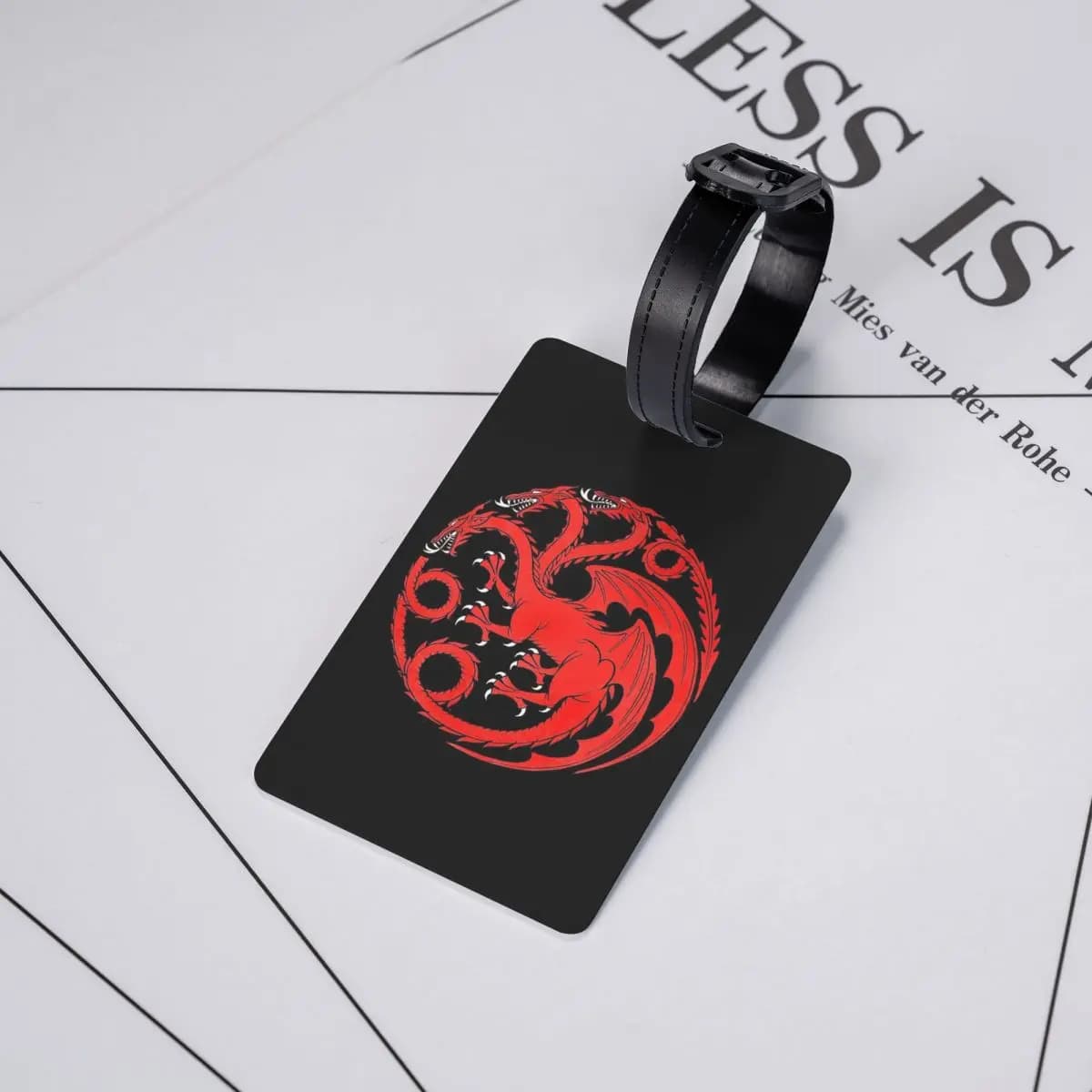 Etichette per Bagagli della Casa Targaryen, Accessori per Valigie, Targhette per Bagagli da Viaggio, Porta Etichette con Nome e Indirizzo