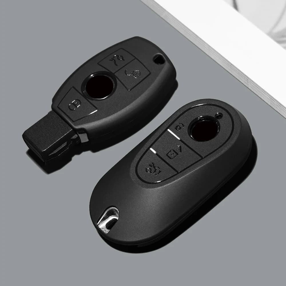 ABS Car Key Case Cover Shell For Mercedes Benz A C E S Class W204 W205 W212 W213 W176 GLC CLA AMG W177 Auto Accessories