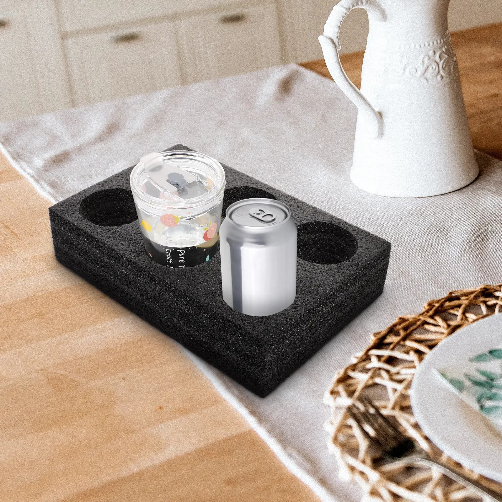 6-Hole Coffee Cup Carrier Tray Sturdy Drink Holder for Beverages Milk Tea Iced Coffee Takeout Fast Service Outdoor Picnic Use