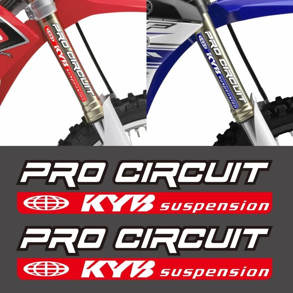 1 Paio di Adesivi PRO CIRCUIT KYB per Forcella Sospensione Moto, Decalcomanie Riflettenti Impermeabili per Moto, Dirt Bike, Motocross