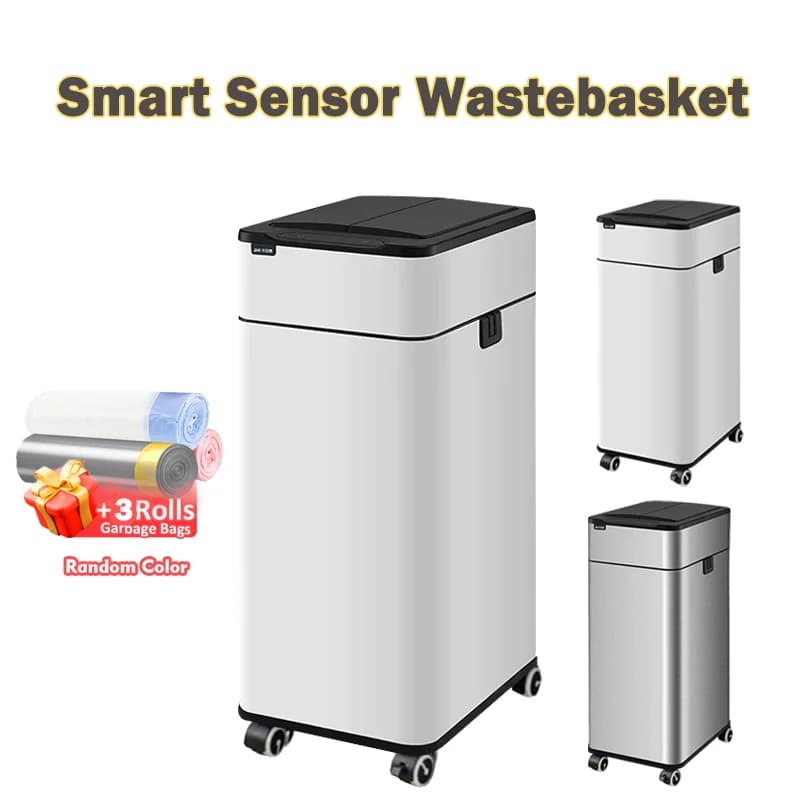 Bidone della spazzatura intelligente Cubo della spazzatura da cucina Cestino della spazzatura 20 30 50 litri Grande pattumiera automatica Sensore domestico Bidone della spazzatura in acciaio inossidabile
