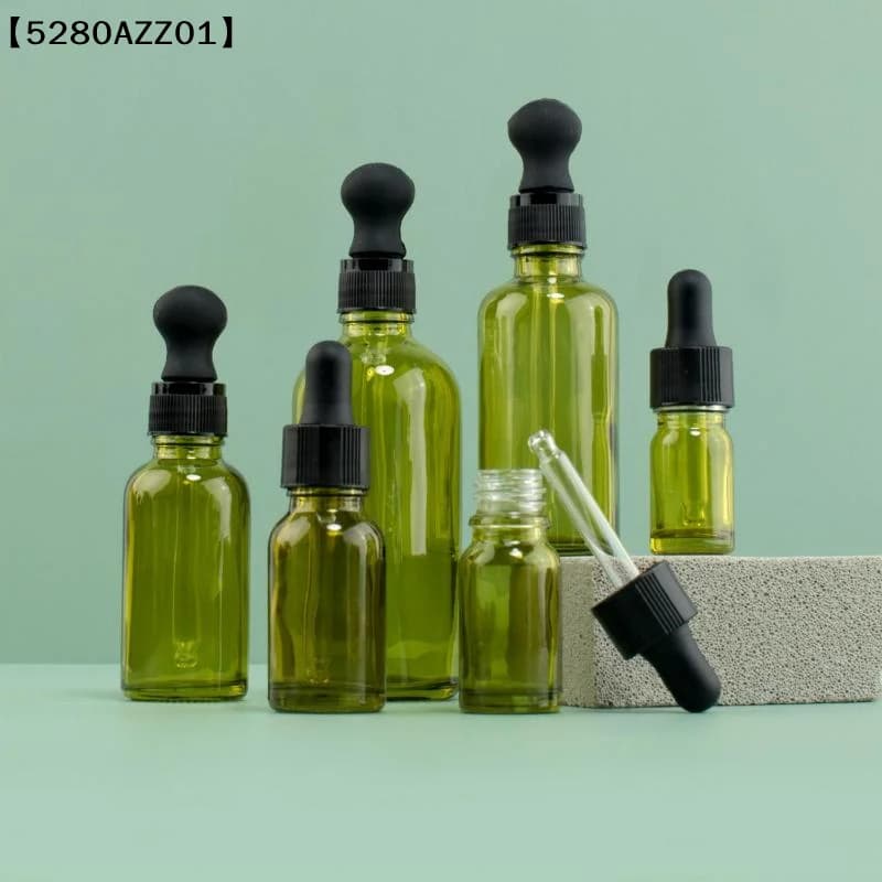 Flacone in vetro a prova di luce da 5/10/15/30/50/100 ml con contagocce in vetro per campioni di oli essenziali, cosmetici, profumi〔HMA58〕