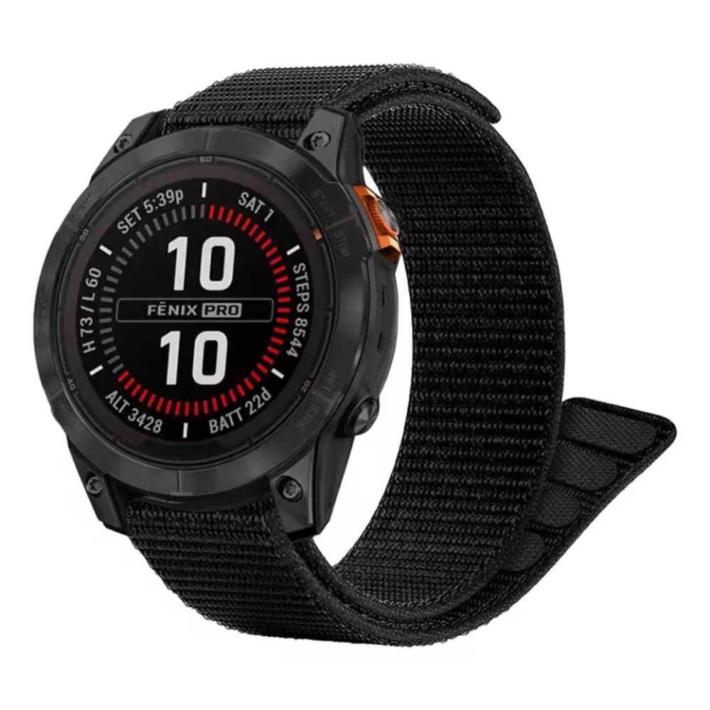 Cinturino in nylon con gancio 22mm 26mm per cinturino Garmin Fenix 7 7X 6X Pro/Epix Pro Gen 2 47mm 51mm/Enduro/TACTIX/Forerunner 965 955