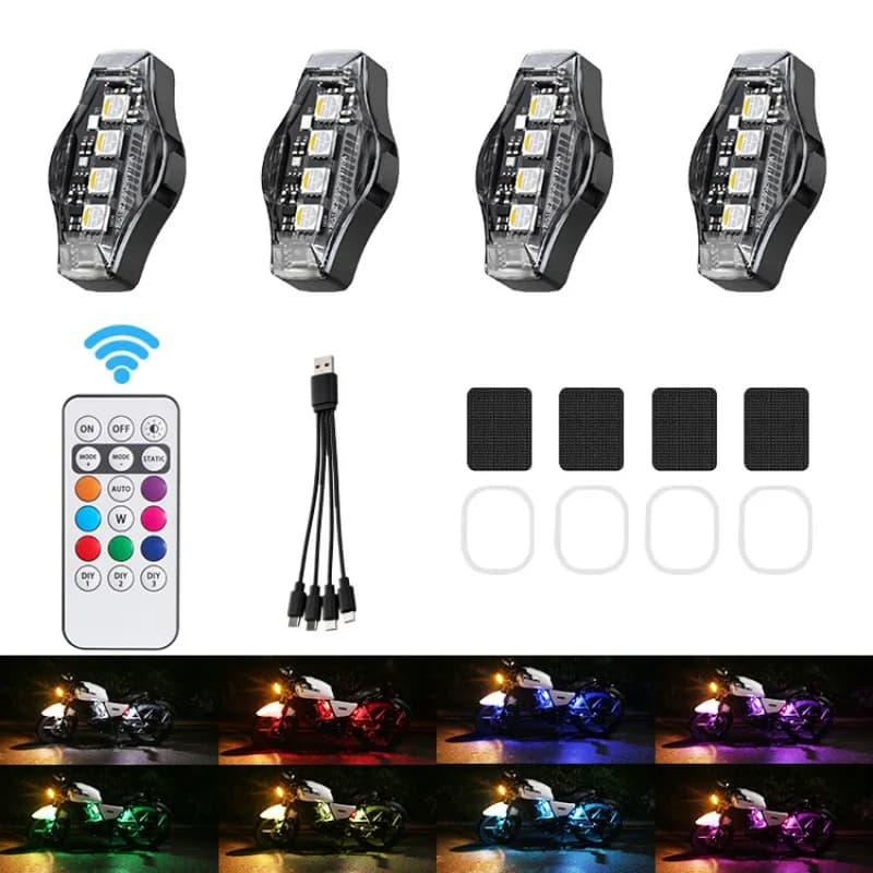 UTV Drone Strobe Light Mini LED ATV Anti-Collision Bike Aircraft Night Flying Flashing Motorcycle Car Warning Signal Light