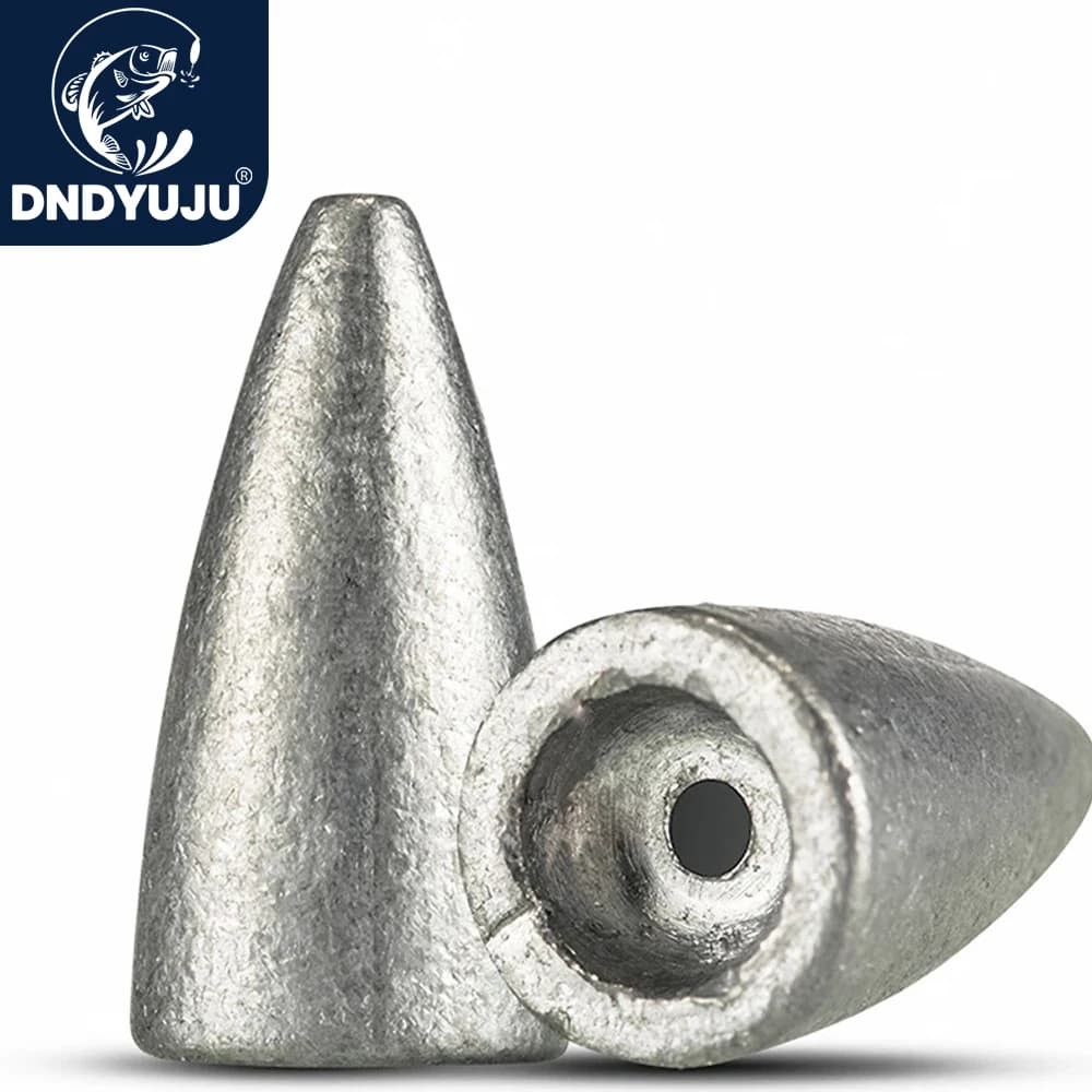 DNDYUJU 10 pz Piombo Zavorra Peso di Pesca 2/3.5/5/7/10/14/20g Proiettile Piombo Peso Jig Testa d'acqua dolceTexas Rig Set Attrezzatura da pesca