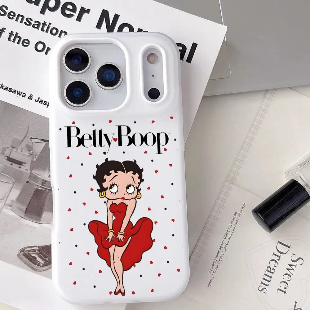 Sexy Girl B-Bettys Boop Phone Case For IPhone 17 16 15 14 13 12 11 Pro Max Plus Mini Case Clear Jelly Shockproof Soft Cover