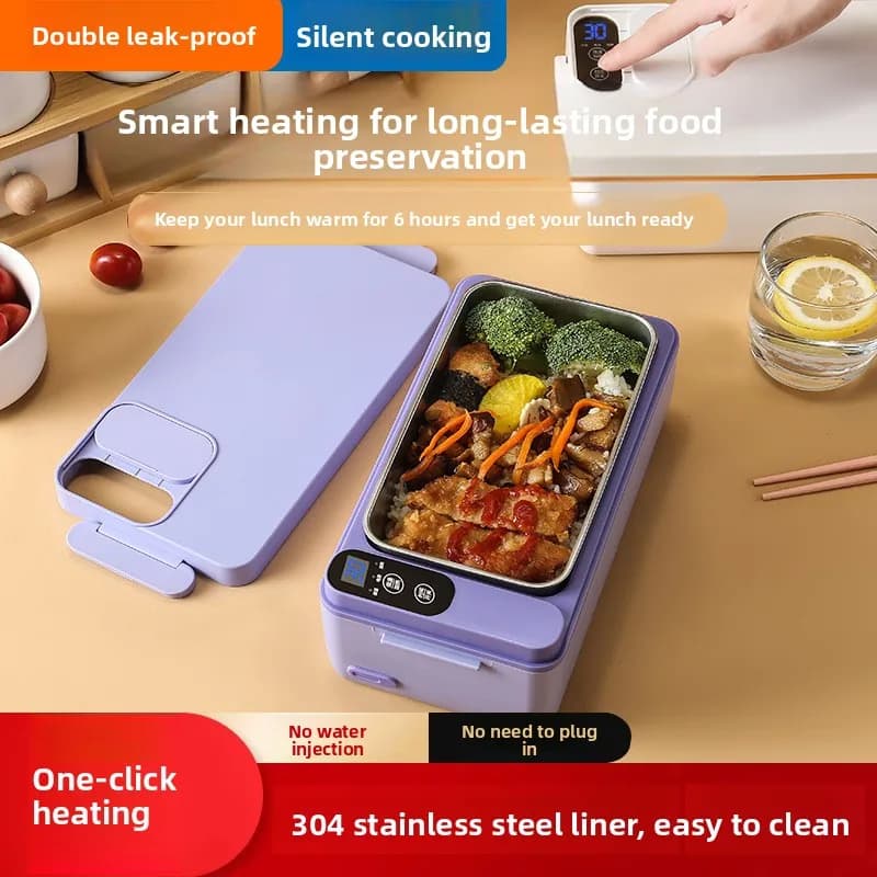 Nuovo ricarica portatile per studenti, riscaldamento elettrico e isolamento, scatola per il pranzo, impiegato per la casa, scatola per il pranzo, artefatto di riso caldo