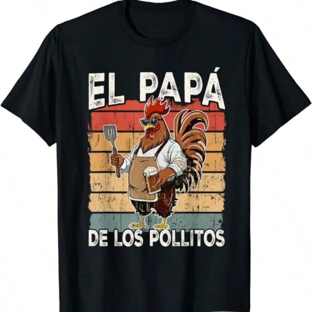 El Papa De Lo Pollitos Funny Spanish Dia Del Padre Gift Unisex T-Shirt